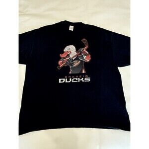 VTG Anaheim Mighty Ducks Shirt Black Sz 2XL Gildan Cotton a